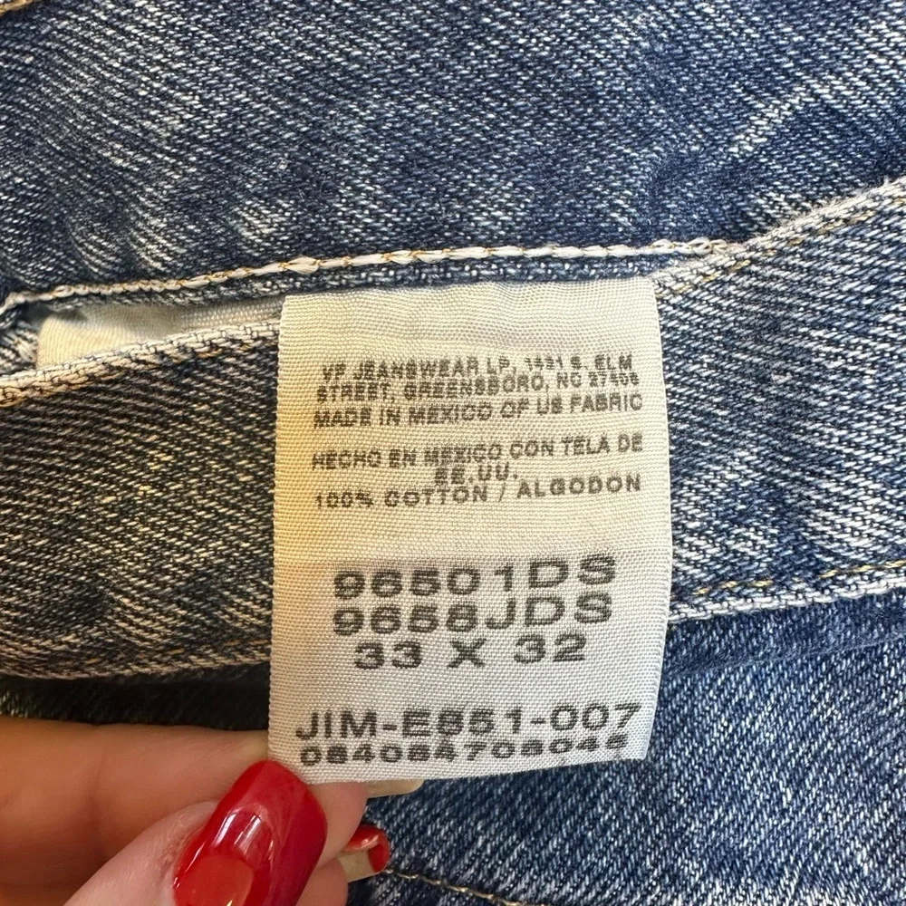 Vintage Wrangler 96501DS Jeans 33x32 Mid Rise Straight Leg Western Denim